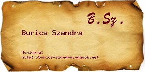 Burics Szandra névjegykártya